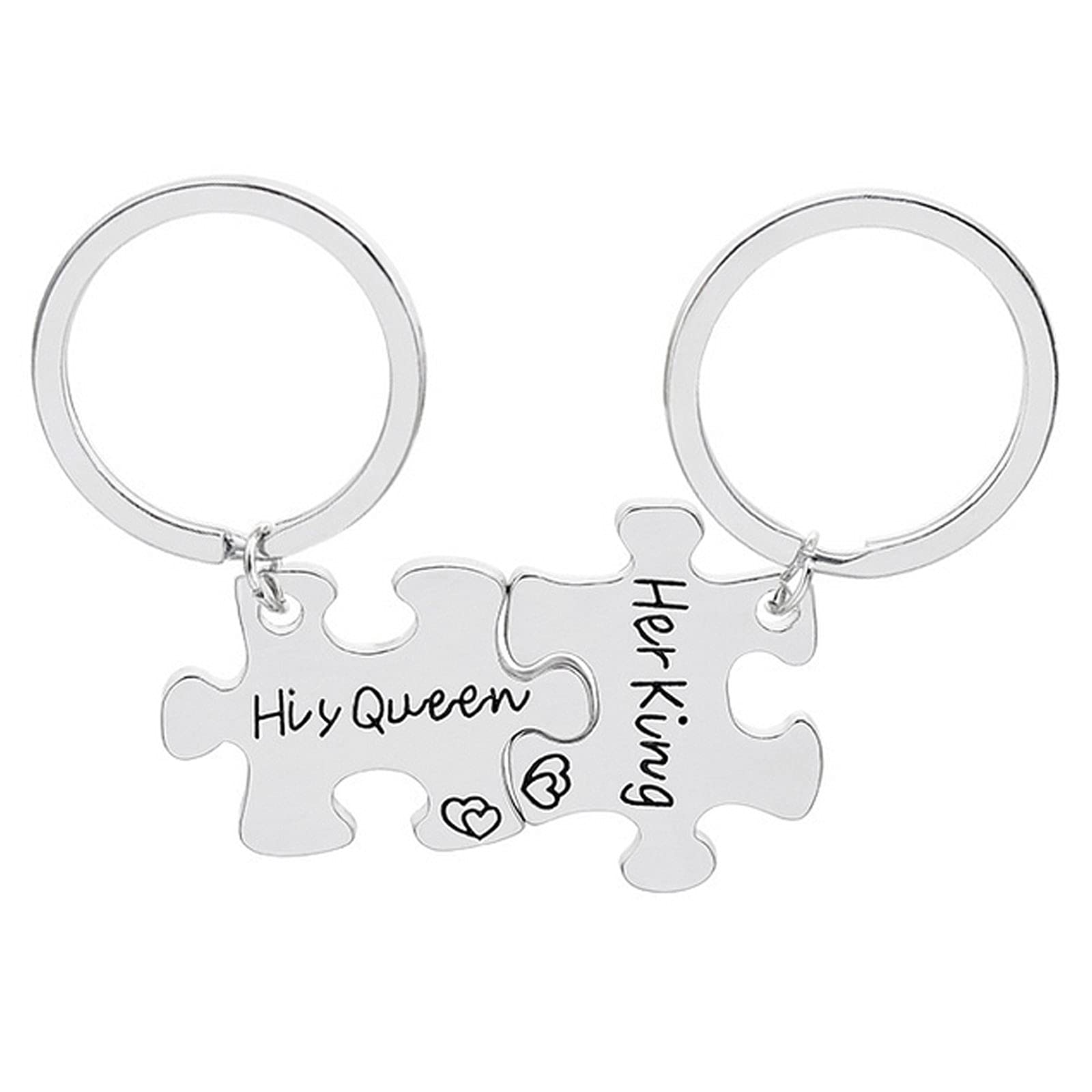 2 Pieces Puzzle Couple Keyrings Puzzle Friendship Keyrings Friendship Keychain Best Friend Keychain Anniversary Keyring Puzzle Keyrings Couples Keyrings for Couple Friends Family Sister Daughter