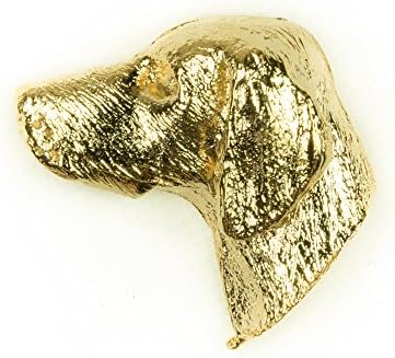 WEIMARANER Made in U.K Artistic Style Dog Clutch Lapel Pin Collection 22ct Gold Plated