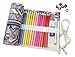 CreooGo Canvas Pencil Wrap, Travel Drawing Coloring Pencil Roll Organizer for Artist, Pencils Pouch Case Hold for 72 Colored Pencils (Pencils are NOT Included)-Bohemian,72 Holes