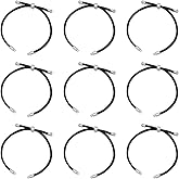 UNICRAFTALE 15Pcs Nylon Sliding Bracelet with Twist Cord 11.5-12cm Black Link Bracelet with Platinum Accessories Adjustable Bracelets Chains for Women Jewelry Making Accessories