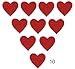 Iron On Patches - Red Heart Patch 10 pcs Iron On Patch Embroidered Applique A-86
