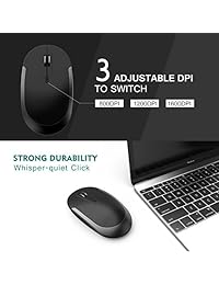 Teclado y ratón inalámbricos, vive peine de 2,4 GHz recargable compacto silencioso teclado y ratón de tamaño completo combinado con receptor nano USB para Windows, ordenador portátil, ordenador portátil