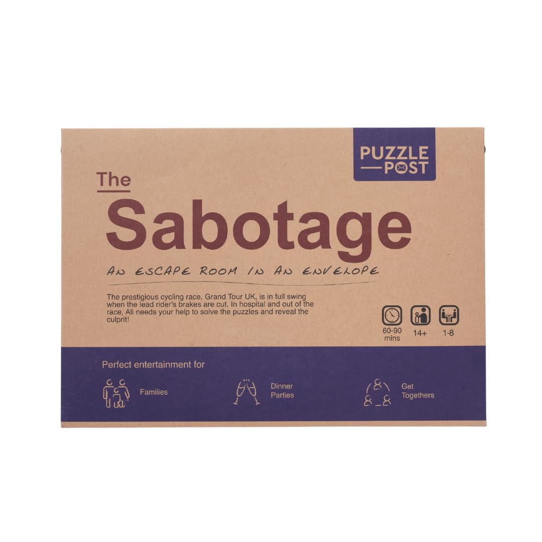 Unique Escape Room In An Envelope | Great For Groups - Families & Friends | Perfect For Games Night | Escape Room In A Box | Puzzle Mystery Game - The Sabotage