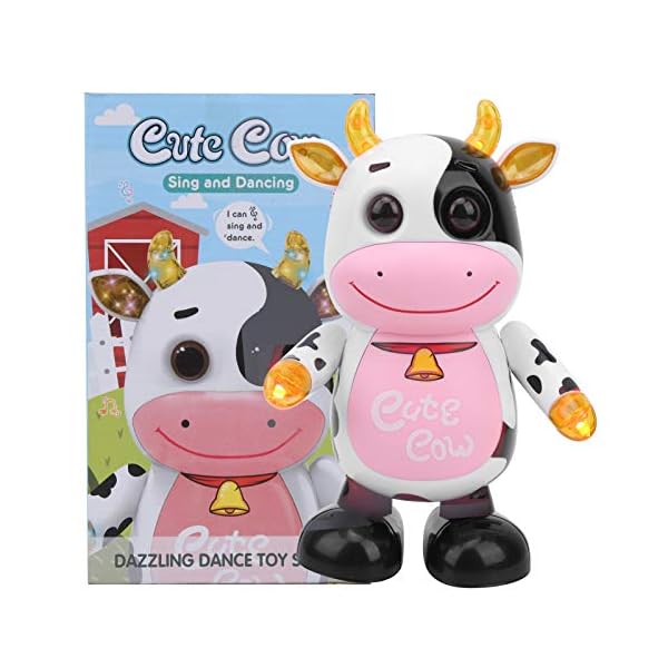 Glowing Electric Walking Cow Toy, Robot Cow Toy, Kids for Kids over 3 Years Old