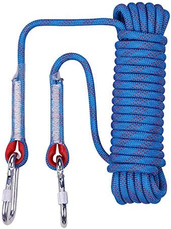 KEBY Rock Climbing Rope 10, 20, 30 Meters, Outdoor Sporting Hiking Caving Home Fire Emergency Escape Rescue Static Indoor Rope, Heavy Duty Safety Durable Rope, Diameter 10mm