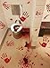 91 PCS Bloody Halloween Window Clings - Vampire Zombie Party Handprint Decals Decorations