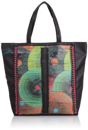 Desigual Chain Me Black Shopping Shoulder Bag