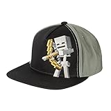 JINX Minecraft Skeleton Stretch-Fit Baseball Hat (Black, Youth Fit)