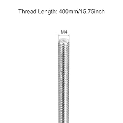 MECCANIXITY Fully Threaded Rod M4 x 400mm 0.7mm