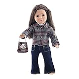 Plaid Jacket & Jeans Outfit - 18 Inch Doll Clothes/Clothing Fits American Girl and Other 18