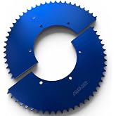 Split Aluminum Sprocket for 420 or 40 Chain. Blue (62 Tooth)