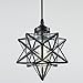 YOBO Lighting Clear Glass Moravian Star Pendant Lights Chandelier, 8 Inch