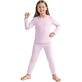 American Trends Girls Thermal Underwear Set Kids Thermals Top and Bottom Set Base Layer for Cold weather/skiing