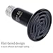 Zacro Reptile Heat Lamp 100W with One Digital Thermometer, Infrared Ceramic Heating Non-light Lamps Emitter 110V (Black)