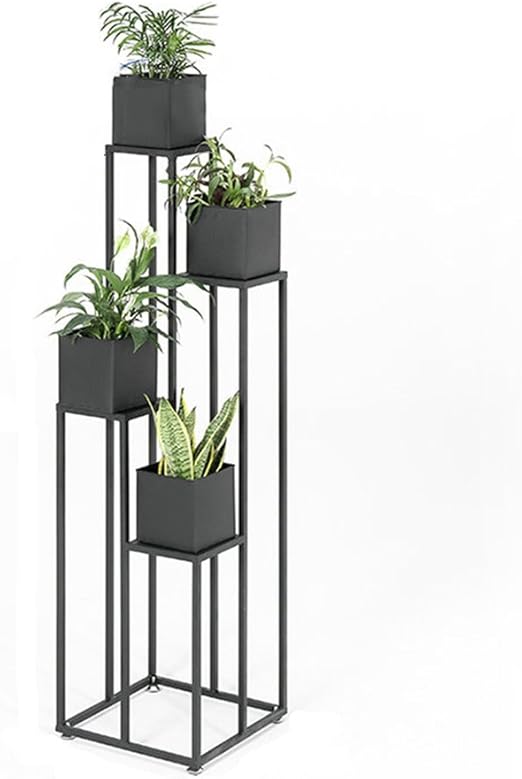 Amazon Co Jp Lxla コーナーアイアンフラワーポットスタンドフロアスタンド多層ポットプラントラックコンチネンタル室内プランターディスプレイシェルフブラック 色 Iron Flowerpot サイズ さいず 40 40 1cm ホーム キッチン
