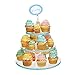 Deflecto 3 Tier Dessert Stand, Adjustable Tiers, Serving Platter, Display Cupcakes, Cake Pops, Fruits and Danish, 13.25