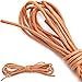DailyShoes Womans Round Waxed Shoelaces Ox Flat Dress Canvas Shoe Laces, (Great for Dress Shoes), (ONE PAIR), Orange, 27
