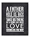 Father Quote Sign Chalkboard Print, Unique Dad Gift