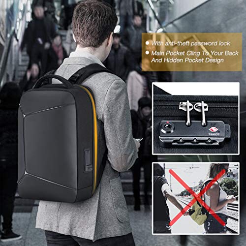 Gaming Antitheft Backpack with RFID Pocket Waterproof Business Geek Laptop Bag with USB