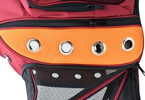 image for EXPAWLORER Multiple Deluxe Dog Carrier Mesh Travel Backpack Double Sho