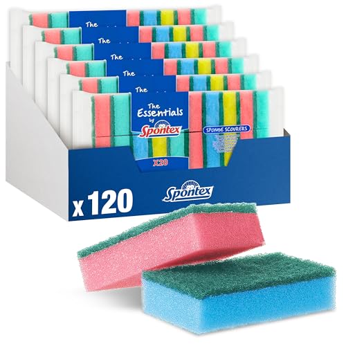 Spugna abrasiva Spontex Essentials – 6 x Confezione da 20, totale 120