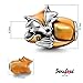 SOUFEEL Yellow Fox Charm 925 Sterling Silver Charms Animal Beads Fit European Bracelets Necklaces