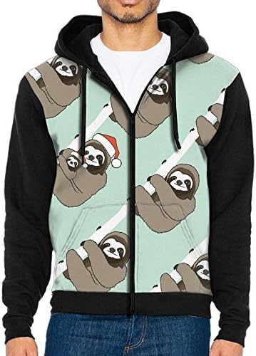Sloths Pattern Male Hoodie Fleece Hoodie