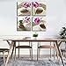 Canvas Print Wall Art-Spa Wall Decor Butterfly Orchid Painting Zen Spa Purple Phalaenopsis Flowers On White Balance Stones 4 Panel Paintings Modern Artwork For Living Room Decoration Flower Home Decor