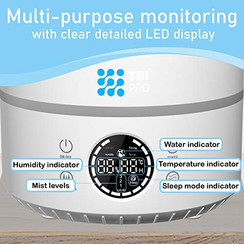 Upgraded 2020 Top-Fill 6L Cool Mist Large Humidifier for Home - 360° Humidifiers for Large Room, Bedroom, Basement - Easy to Clean & Fill - Auto Off, For Whole Home, Quiet for Babies, Kids (White) - Thumbnail 5
