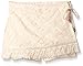 My Michelle Girls' Big Wrap All Over Crochet Short with Drawstring and Fringe Detail at Hem