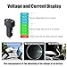 oulin's Dual USB Car Charger,LED Voltage Display Car Charger,10.5W/2.1A Total Output,PowerDrive 2 for iPhone, iPad, Smartphone,Mp3,GPS,Dashcam(Gray)