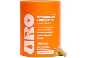 O POSITIV URO Metabolism + Probiotic Support Capsules – Metabolism, Gut Health & Sustained Energy – with Chromium Picolinate, Green Coffee Bean Extract & Targeted Probiotics – 1 Month Supply – 30 Servings