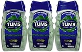 Tums E-X 750 Antacid Calcium Supplement Chewable Tablets, Wintergreen - 96 Ea, 3 Pack