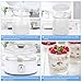 Automatic Yogurt Maker Machine 7 Glass Greek Jars Customize To Your Flavor And Thickness Electric Maker 1.5L (White)