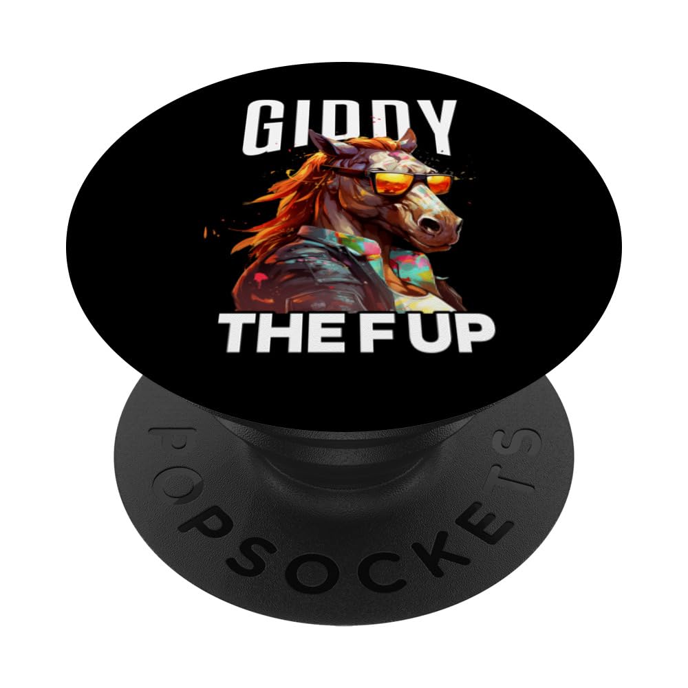 Giddy The F Up - Horse PopSockets Swappable PopGrip