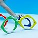 Intex Underwater Swimming Diving Pool Water Toy Rings 4 Pack, Multiple Colors