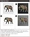 Elephant Decal Stickers Colorful Elephant Wall Color Print (3 X 2.1 Inch) X9296