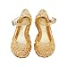 Cinderella Baby Girls Soft Crystal Plastic Shoes Children's Princess Shoes(Toddler/Little Kid) Gold