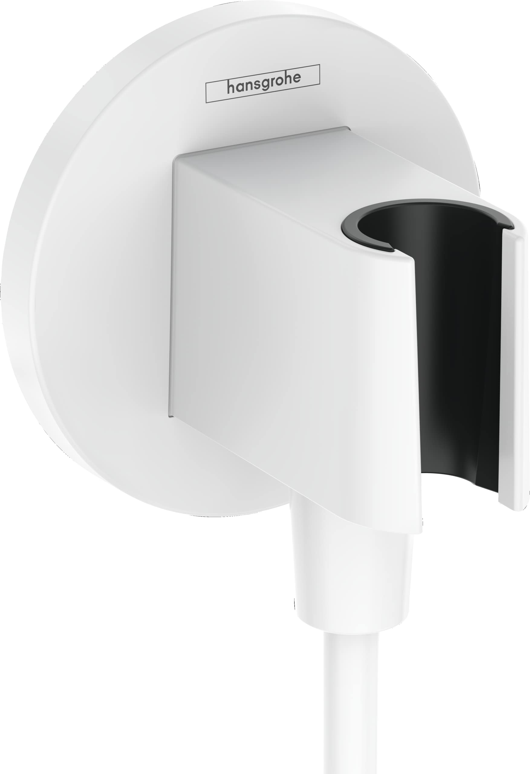 Hansgrohe FixFit S Wall Outlet with Shower Holder, Matt White, 26888700