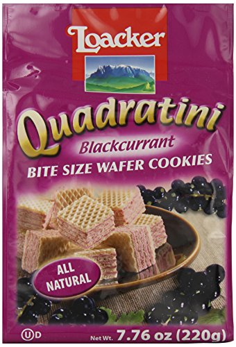 Loacker quadratini, black currant, 7.76-ounce (pack of …