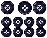 Navy Blue, Premium Suit Button Set- 11 Piece Set