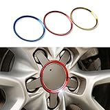 Tires Wheels Cartwheel Circle Cover Trim Suit 4 Pcs for A3 A4 A5 A6 A7 A8 Q3 Q5 Q7 S3 S4 S5 S6 S7 S8 Car Styling (red)