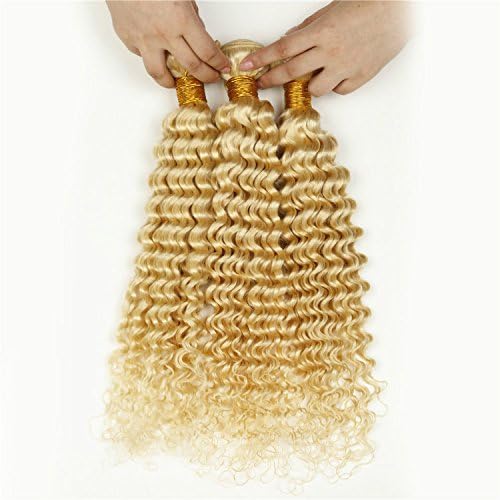 Irina Fashion Brazilian Deep Curly 613 Blonde Virgin Hair 7A Honey Blonde Human Hair Extension (3Pcs 18 18 18inch)