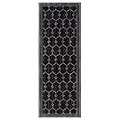 Ottomanson Authentic Collection Contemporary Trellis Design Runner Rug, 20" X 59", Black