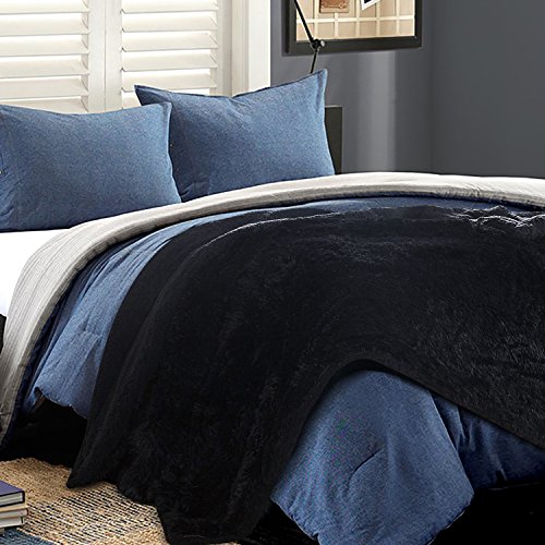 Chanasya Super Soft Fuzzy Shaggy Faux Fur Throw Blanket Chic Design