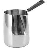 Cyrank Turkish Coffee Pot, Milk Warmer for Coffee, Turkish Coffee Decanter Stainless Steel Espresso Decanter Turkish Warmer Coffee Pot(1000ML)