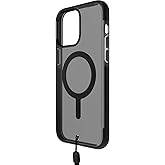 BodyGuardz Ace Pro for iPhone 15 Pro Case, Heavy Duty Shockproof Cover with 18FT Military Grade Drop Tested, Compatible with MagSafe, Wireless Charging, Responsive Buttons - Smoke/Black