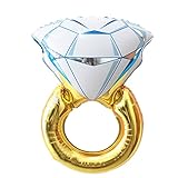 OULII Diamond Ring Design Balloon for Wedding Anniversary Party Decoration - Size M