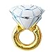 NUOLUX Diamond Ring Balloon Romantic Wedding Bridal Shower Anniversary, Engagement Party Decoration - Size M