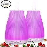 Essential Oil Diffuser, 100ml Cool Mist Aromatherapy Diffuser Humidifier with Changing 8 Color LED Lights,Waterless Auto Shut-off and Adjustable Mist Mode for Home Office Bedroom by Neloodony